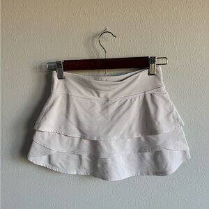 Athleta G!RL White Layered Skirt With Shorts Built In